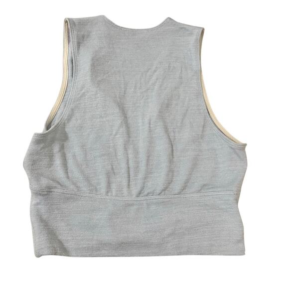 Wilfred Free Blue Knit Deep V Cropped Tank Top Women’s Medium Comfort Minimal - Picture 5 of 5